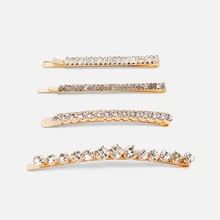 Dvacaman ZA Кристалл Бобби Шпильки Набор Свадебная со стразами заколки для волос клип корейские вечерние украшения для волос оптом ювелирные изделия