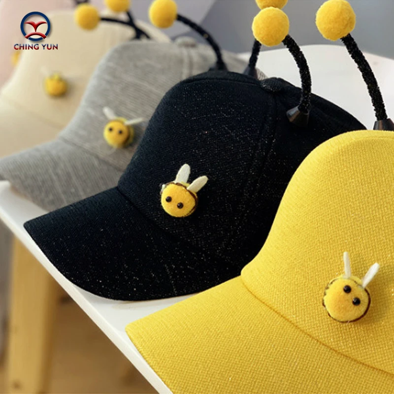 

CHING YUN Boy Girl Baseball Cap 2019 Summer Little bee Hat Cartoon Children Letter Cotton Caps Boy Sun Hats Baby Kids Caps