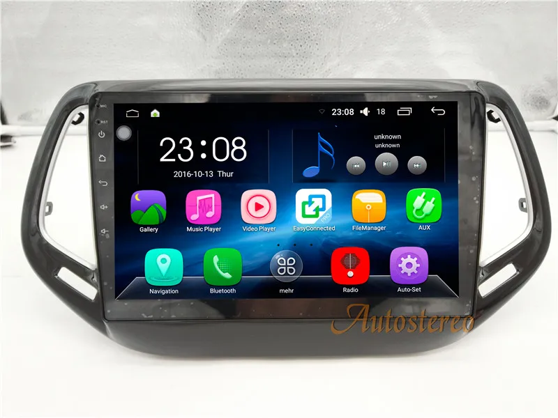 Excellent Car CD DVD player Android 6.0 10.2 inch Car GPS navigation for JEEP Compass 2017 newest mirror link player unit autostereo video 5