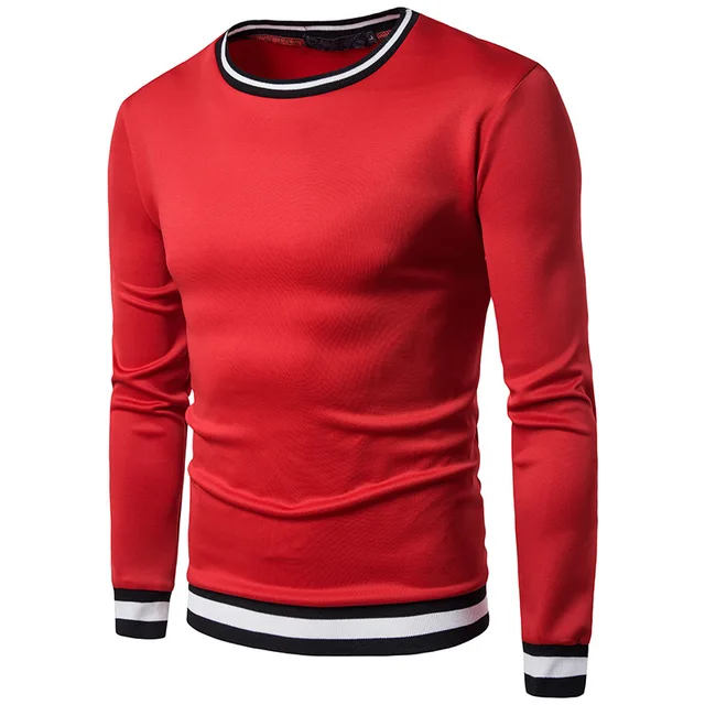 Buy Striped Sweatshirt Men 2017 Solid Color Men