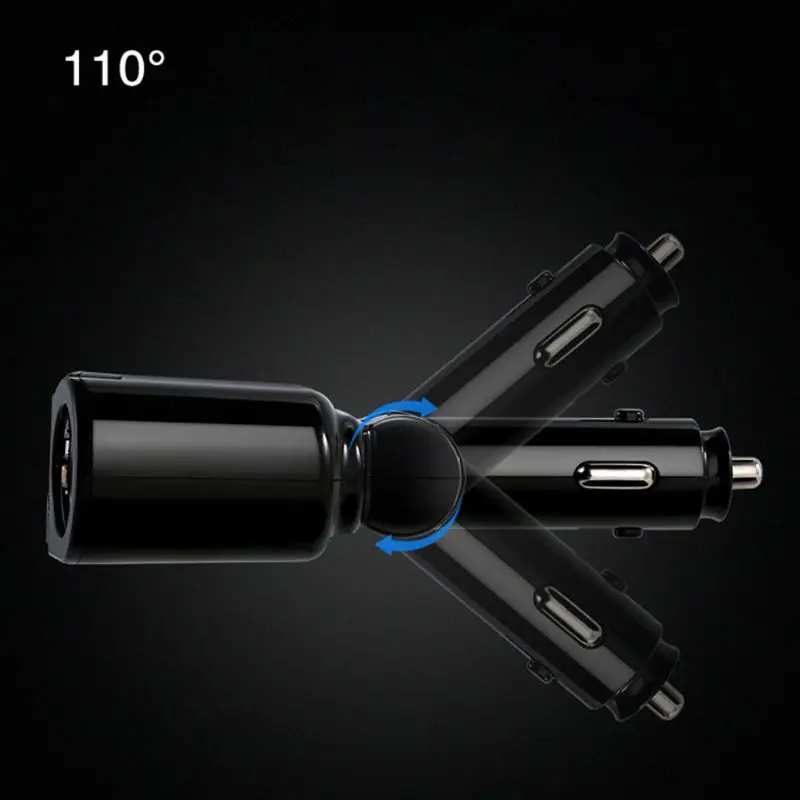 3 в 1 12 В розетка для автомобильного прикуривателя сплиттер штекер двойной USB зарядное устройство напряжение тока монитор для iPhone samsung смартфон Tab