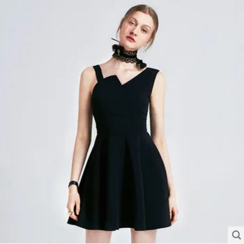 

New Summer Party Dresses Women Off A-Line Sexy Black Club Mini dress High Quality Clothing Free Shipping