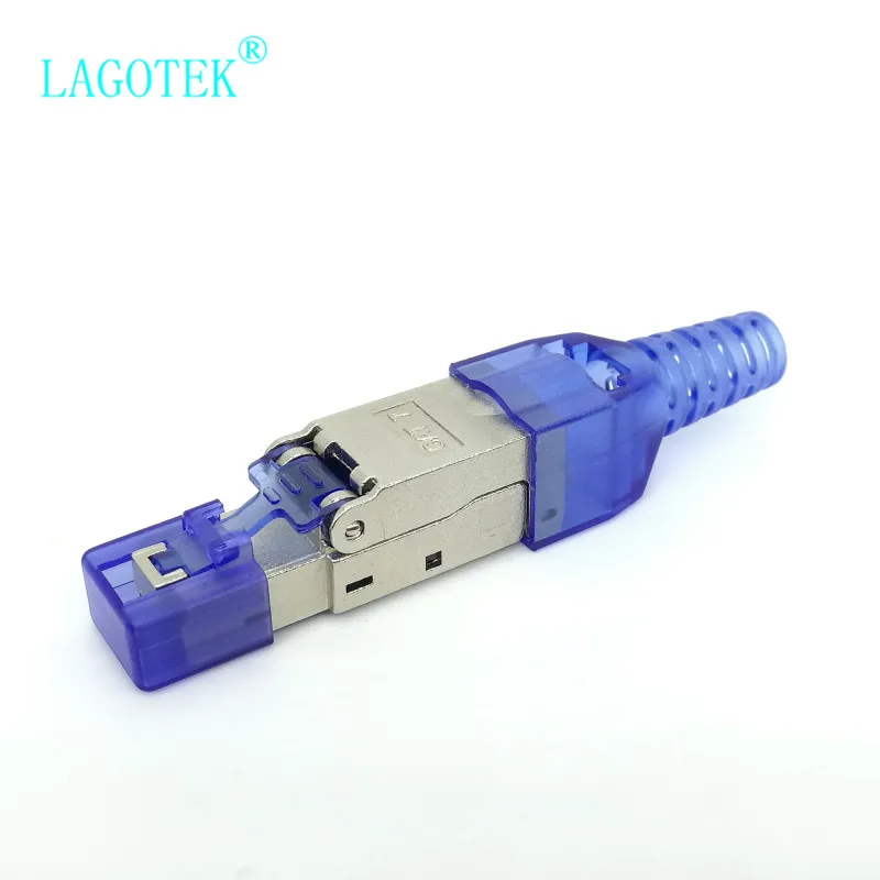 Ethernet Network Plug 10pcs Tool-Free Shielded RJ45 Cat 7/Cat6A