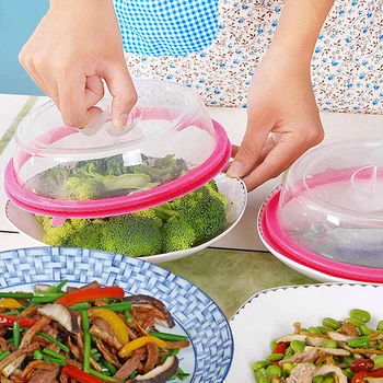 

Plate Topper Universal Leftover Lid Microwave Cover Airtight Kitchen Tools