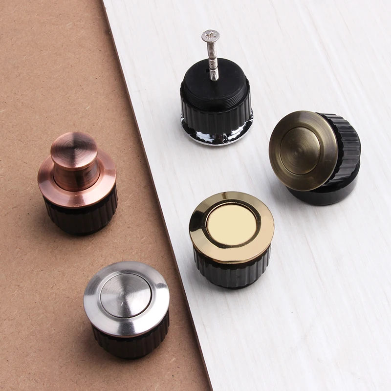 Us 2 43 6 Off Modernized Concealed Door Handles Zinc Alloy Knob Invisible Embedded Modern Simple Cabinet Drawer Cupboard Pulls Knobs 5colors In