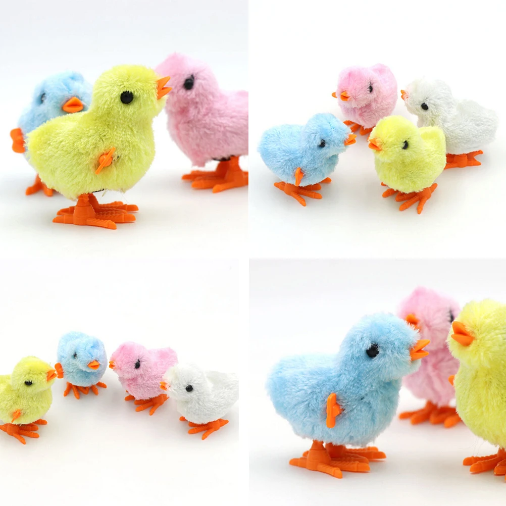 Wind Up Chick Toy Colored Chain Will Run On Clockwork Kawaii Jumping Chicken Children's Educational Toys | Игрушки и хобби