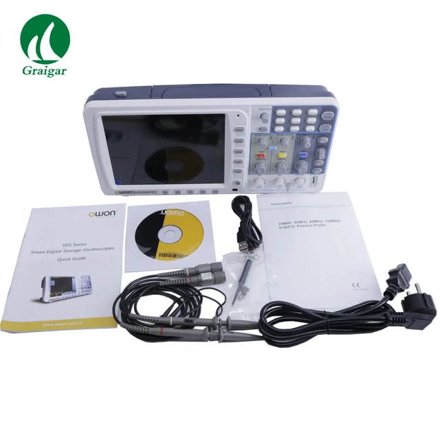 Special Price New Owon Oscilloscope SDS7102V Handheld Oscilloscope FFT 500ms/s VGA Free Firmware Upgrade 