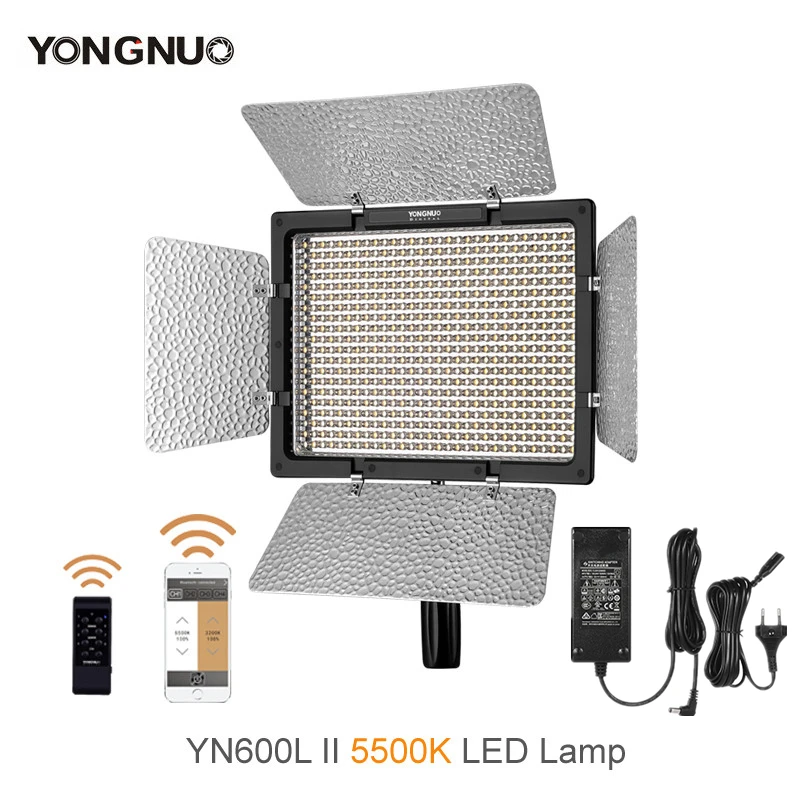 Светодиодный студийный светильник YONGNUO YN600L II 5500K YN600 II 600 Pro для камер Canon Nikon+ пульт дистанционного управления