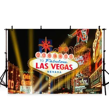 

Thin Vinyl Photography Backdrops Las Vegas Dreamy Bokeh Aesthetic Travel Background Casino Party Backgrounds For Photo Studio