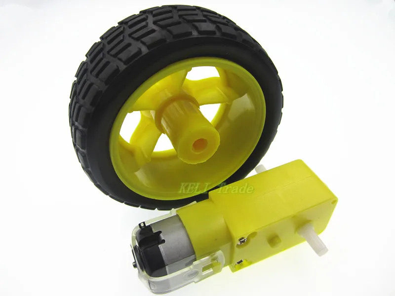 

HAILANGNIAO smart Car Robot Plastic Tire Wheel with DC 3-6v Gear Motor
