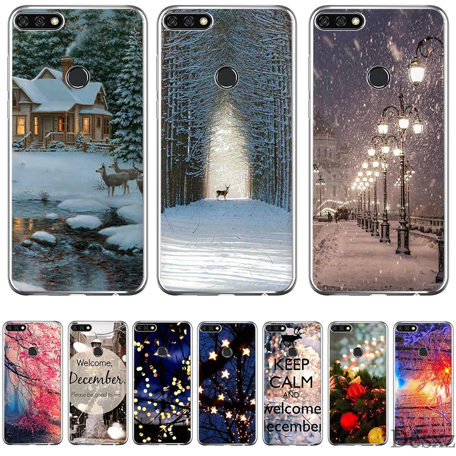 

Phone Case Cover Landscape Winter Light Snow For Honor 6a 7X 7C 7A 9 10 Lite Pro 2GB 3GB 8X Cases