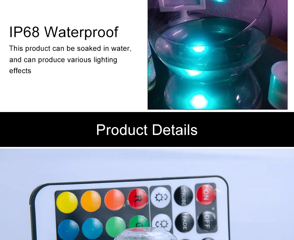 RGB LED Submersible Candle Light (7)