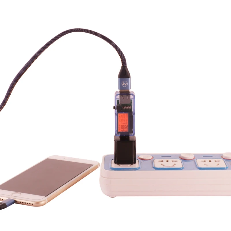12 в 1 Цифровой Дисплей ток напряжение USB тестер мощность энергии мультиметр запасные аккумуляторы для телефонов зарядное устройство - Цвет: Белый