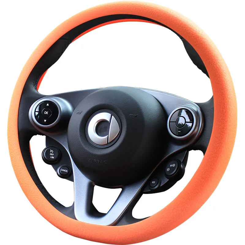 

Fashion Wave Women Glitter Leather Car Steering Wheel Covers Diamond Auto Steering-Covers for Women Girls Car Accessories