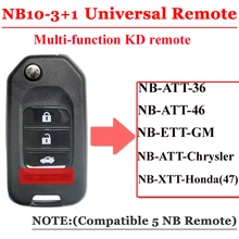 1 шт.) NB10 Универсальный многофункциональный kd пульт 3+ 1 кнопка NB серии ключ для KD900 URG200 пульт дистанционного управления