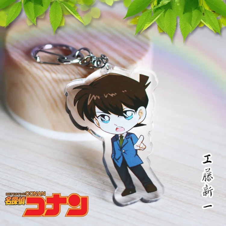 Акриловый чехол для ключей Detective Conan закрытый Shinichi Kudo Mori подвески косплея|Брелоки|