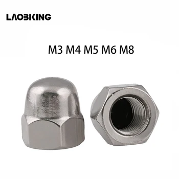 

20Pcs DIN1587 M3 M4 M5 M6 M8 304 Stainless Steel Cap Nuts Decorative Cover Semicircle Acorn Nut