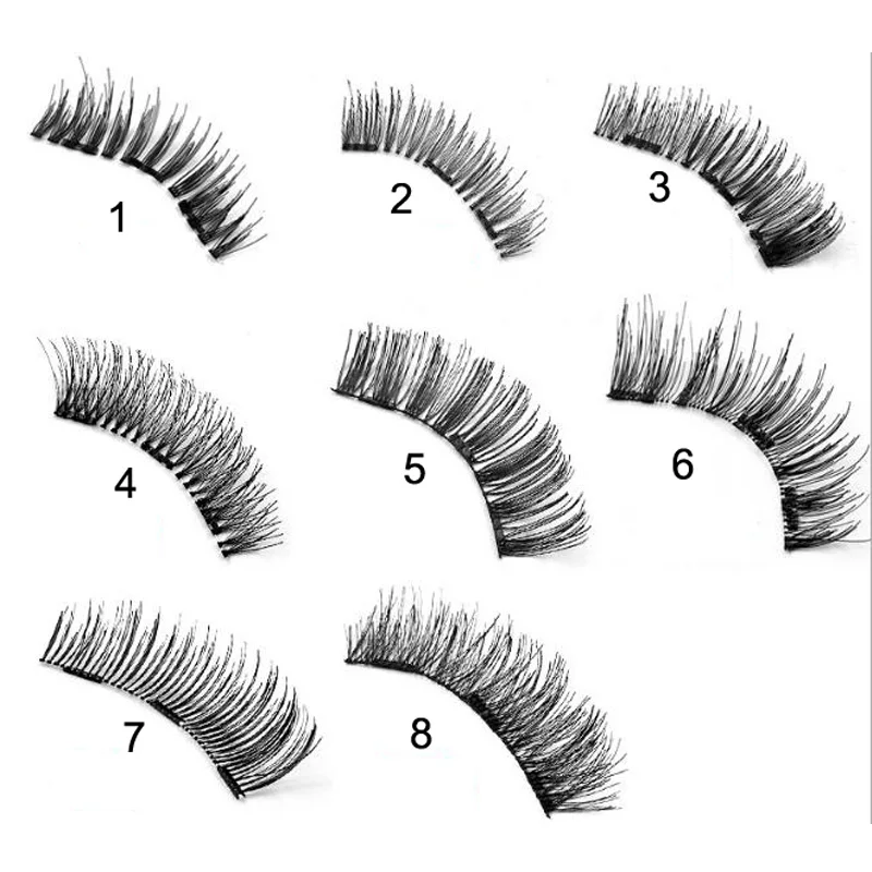 

1 Pair Three Magnets Magnetic Eyelashes False Eye Lashes Soft Natural Beauty No Glue Reusable Fake False Eye Lashes Extension