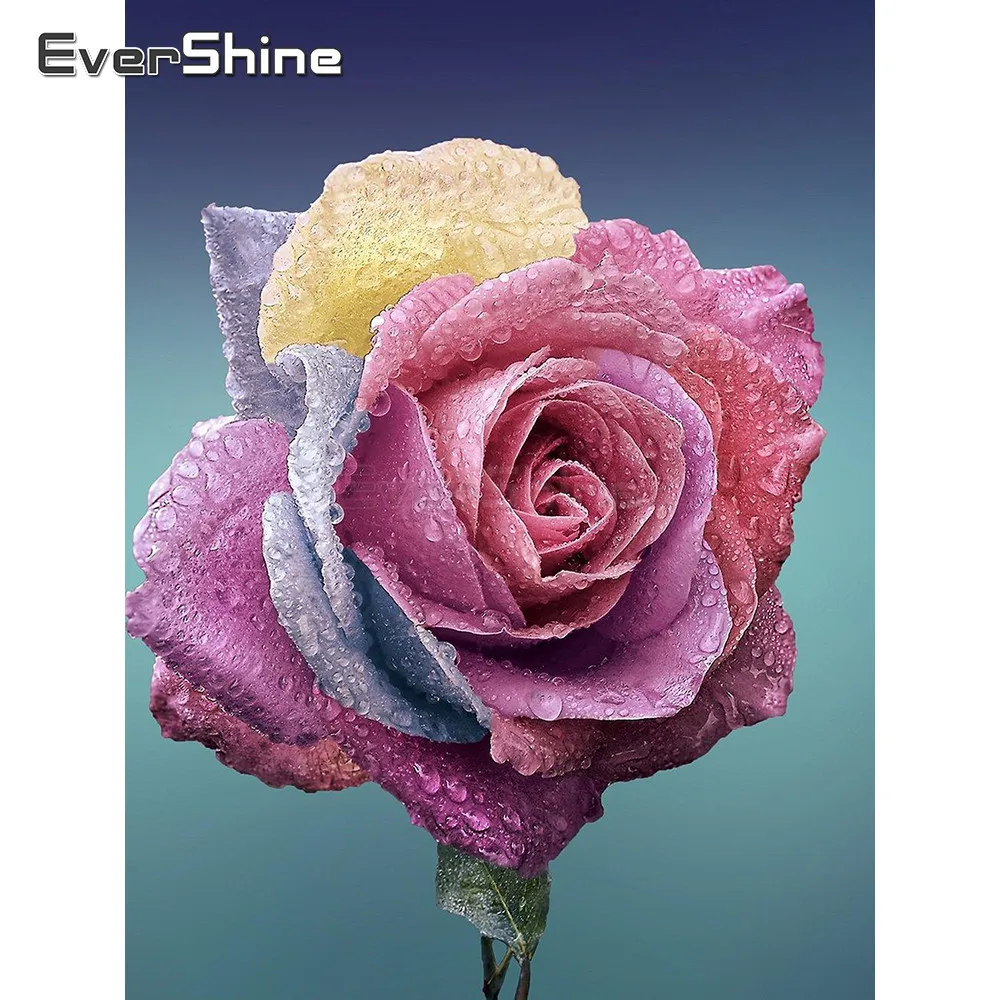 EverShine 5D алмазная живопись цветы вышивка одиночная Роза картины из стразов