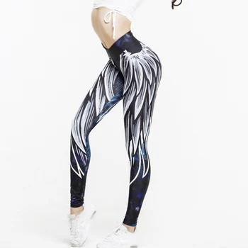 

Women Sports Clothing Chinese Style Printed Fitness Running Tights Sport Pants
