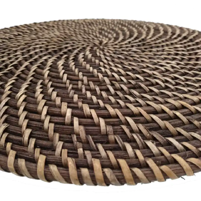 Detail Feedback Questions About 37cm Large Rattan Placemat Drink 37cm Large Rattan Placemat Drink Coasters Table Mat Round Trivets For Hot Dishes Insulated