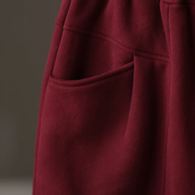 Femmes K982b Pantalon Coréenne Version Black Et Élastique Lâche De Blue Épais purple Hiver Taille the n8nxrv5w