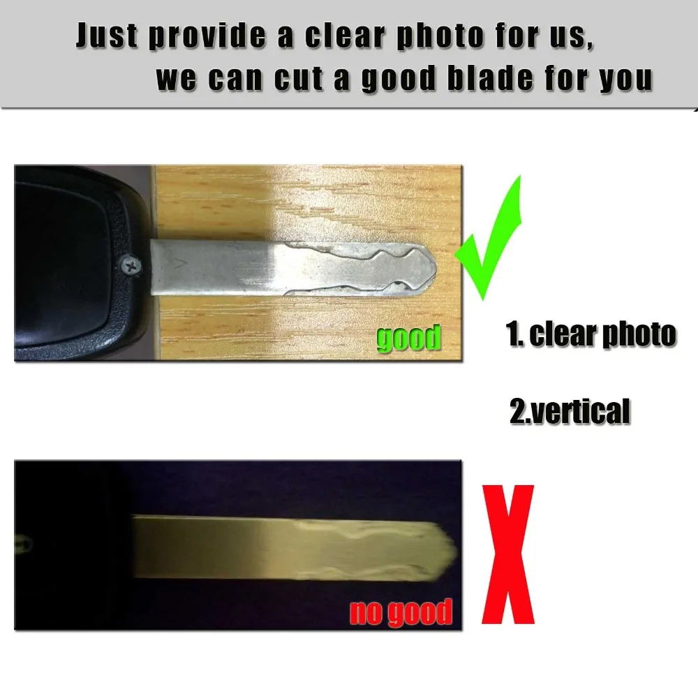 

Extra fee Service for CNC Cutting Blank Cut Blade for honda please contact with us before buy