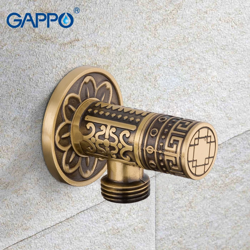 Клапан спускной GAPPO 1/2 дюйма античный латунный угловой стопорный клапан запорный