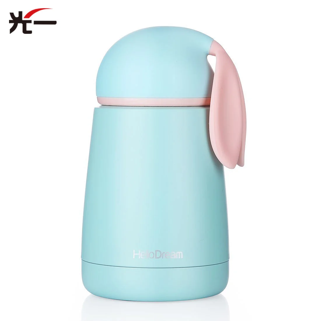 300ML Mini Portable Children Feeding Thermos Vacuum Insulated Cute Rabbit Baby Water Bottle Steel Kid Cup