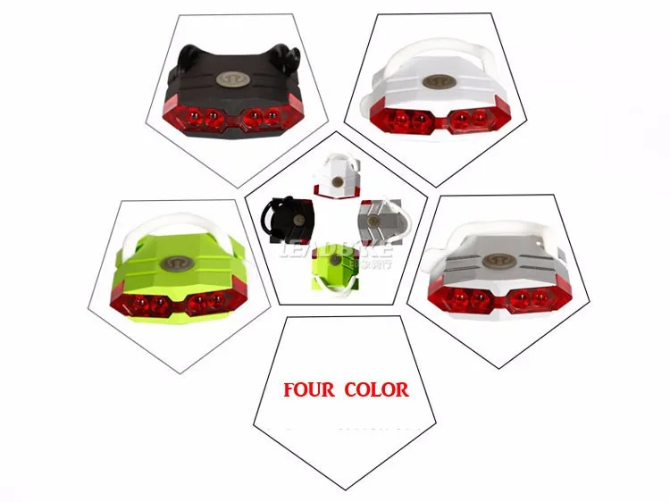 Excellent Leadbike Bicycle Rear Light 4 LED USB Rechargeable MTB Road Bike Taillights Cycling Light Night Safe Warning Bicycle Accessories 2