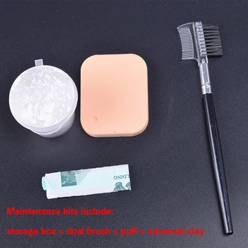 

1/6 Scale Dusting Flour Set Protection Care Maintenance Tools Dual Brush+Puff+Universal clay Fit 12" Male/Female action figure
