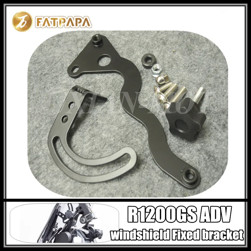 Motorcycle windshield stainless steel bracket Black Fit for BMW R1200GS