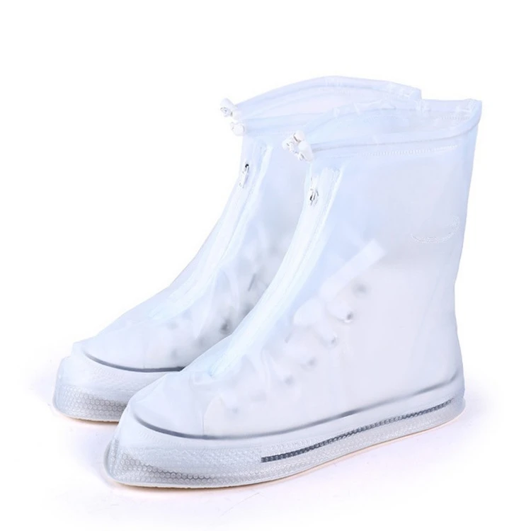 Переносная Женская и мужская многоразовая обувь для дождливой погоды, непромокаемая обувь на плоской подошве, непромокаемая обувь черного