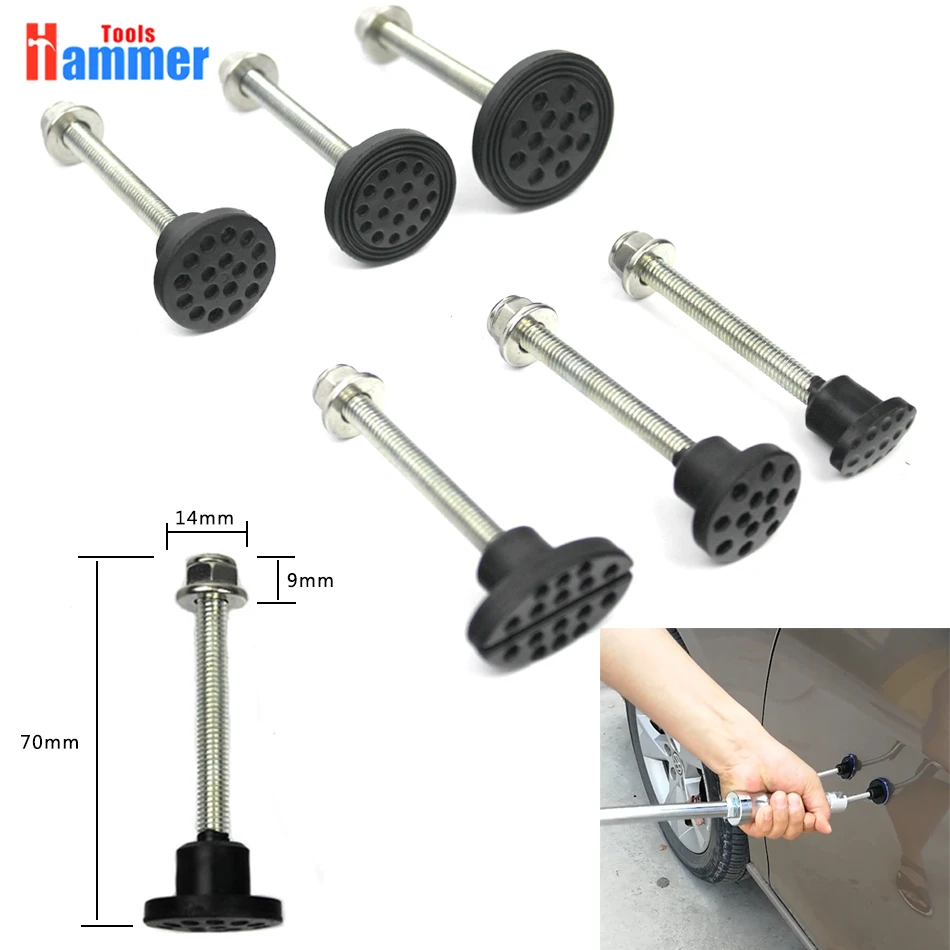 PDR King Tools 6pcs steel stick glue tabs for car dent repair slide