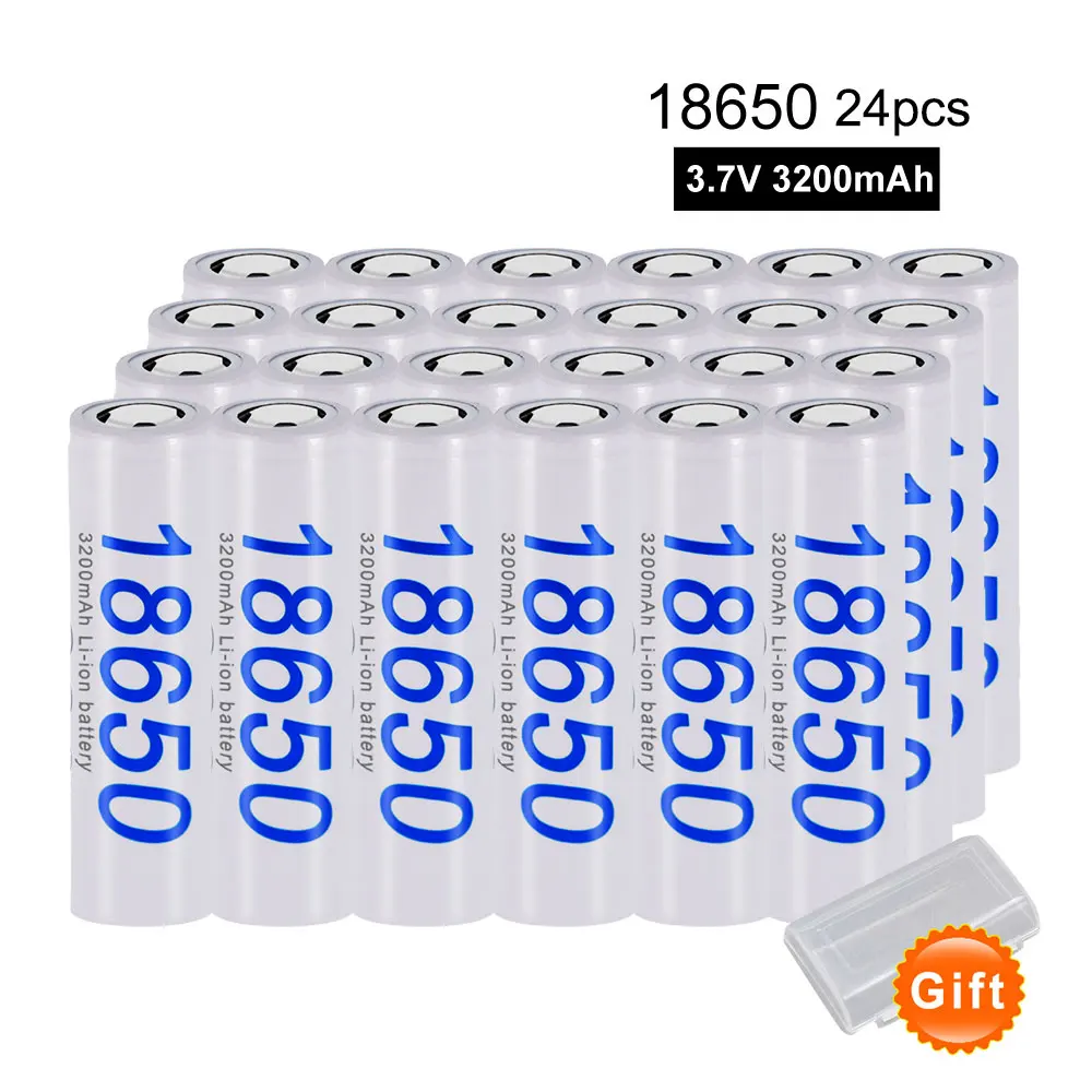 PALO 3200mAh 2-24pcs 18650 литиевая аккумуляторная батарея литий-ионные батареи для Panasonic фонарик электронные сигареты - Цвет: 24 pcs