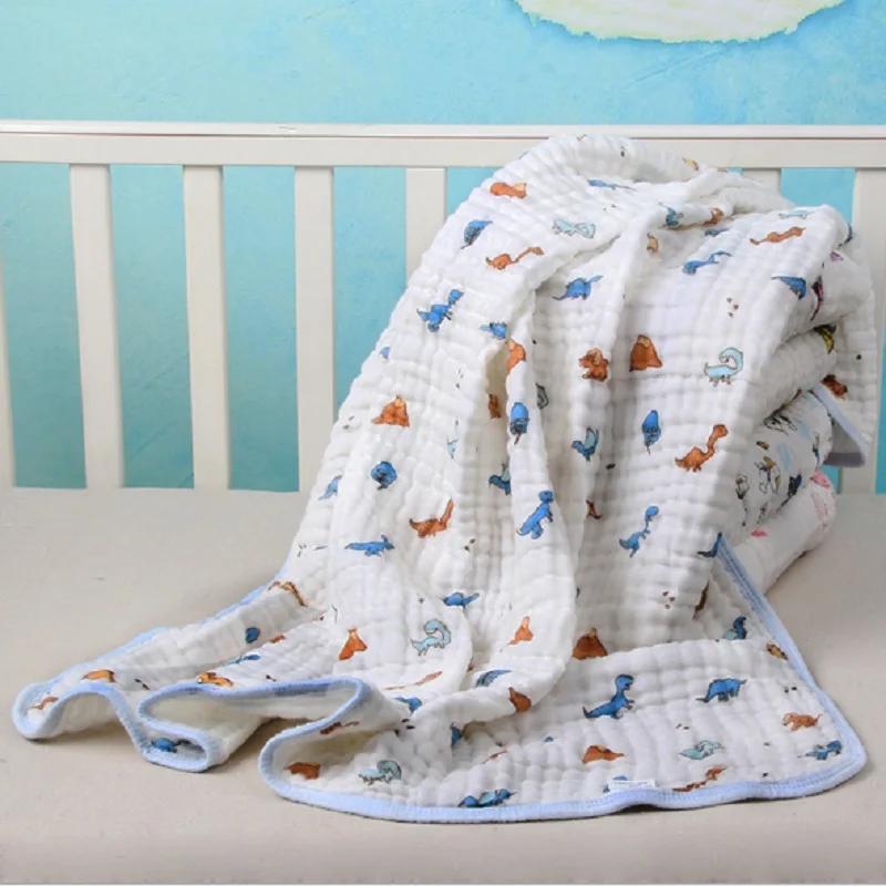 Couverture à langes pour bébé 100% coton | 6 couches de mousseline, serviette de bain pour nouveau-né, en gaze de coton, serviettes Ultra douces, 70x140cm