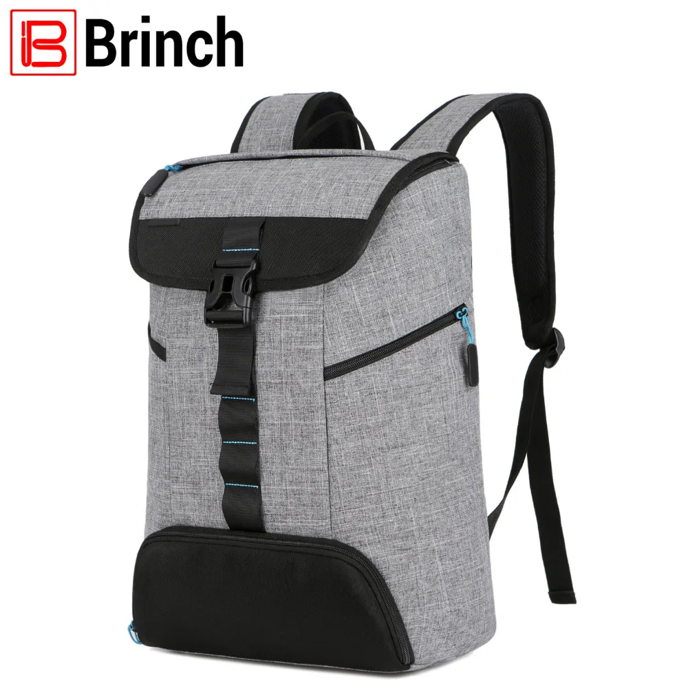 

BRINCH Laptop Backpack 17.3 Inch for Women Men Multi-functional School Bag Causal Daypack Student Bag with Shoes Pocket