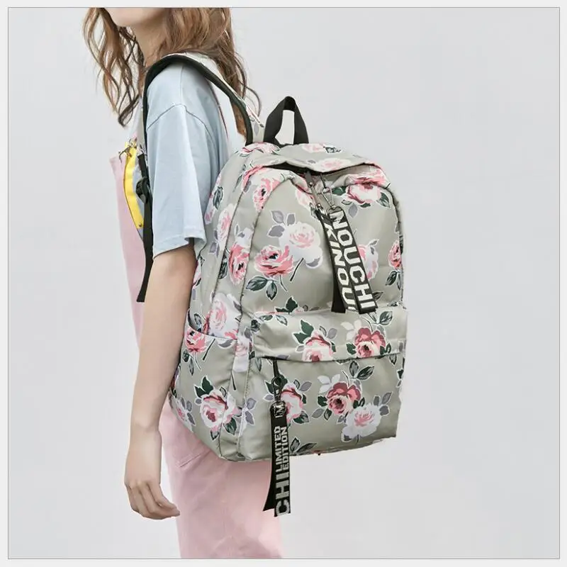 US $24.61 Fengdong Chinese Style Floral School Backpack Flowers Backpacks For Teenage Girls School Bags Laptop Computer Bag Schoolbag Gift