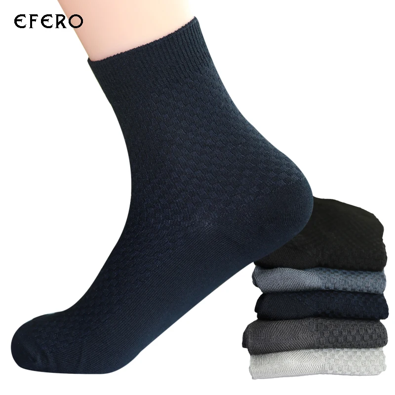 efero Business Cotton Socks for Mens Autumn Spring Thin Sock Funny Breathable Compression Socks Casual Mens Fashion Dress Socks