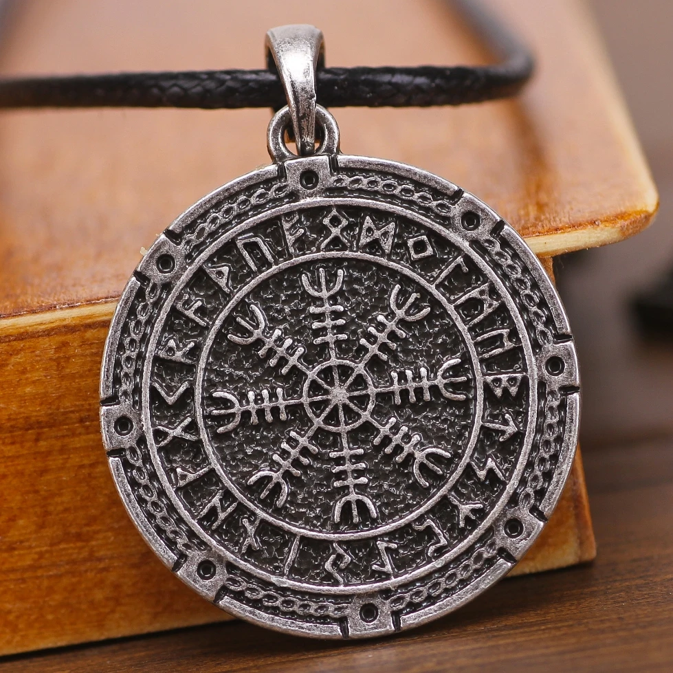 Slavic Runic Totem Symbol Aegishjalmur Helmet Horror Amulets and Talismans Dropshipping Pendant 1pc