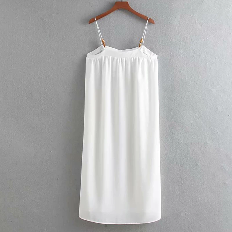 Women's Clothing Dress 2019 Solid Color Sling Open Back Straight Dress Ms Summer Street Sexy Leisure Trend Fashion Clothing