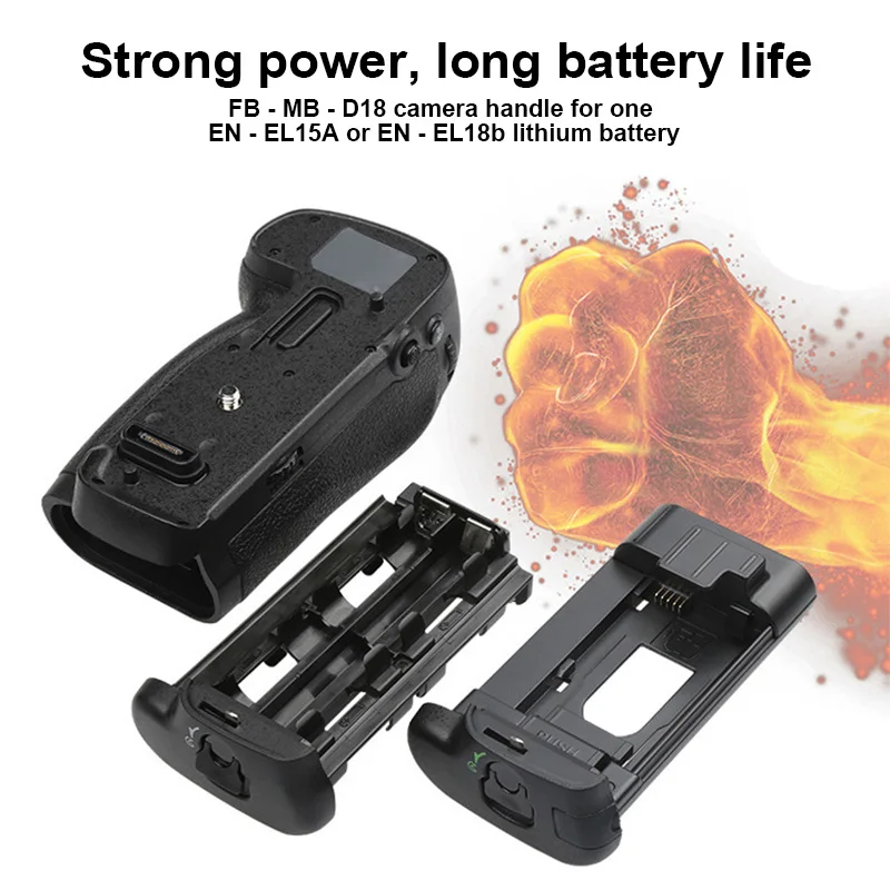 

2019 Hot Professional Battery Grip Compatible with EN-EL15A/ EN-EL18B/ AA Battery for Nikon D850 Camera For DOY