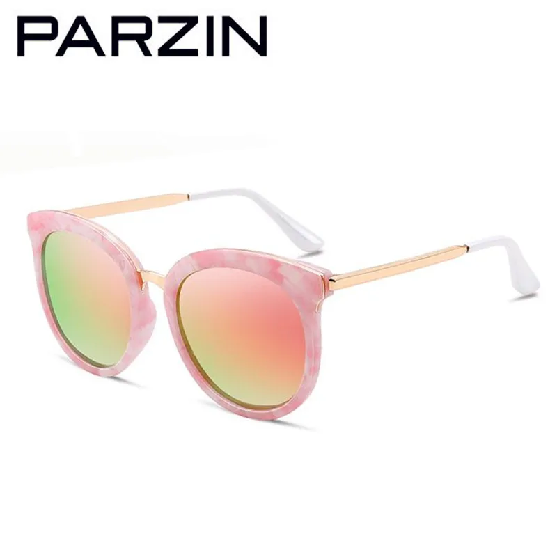 

PARZIN Sunglasses Women Tr 90 Polarized Female Sun Glasses Vintage Colorful Ladies Glasses Shades With Packing Black 9832