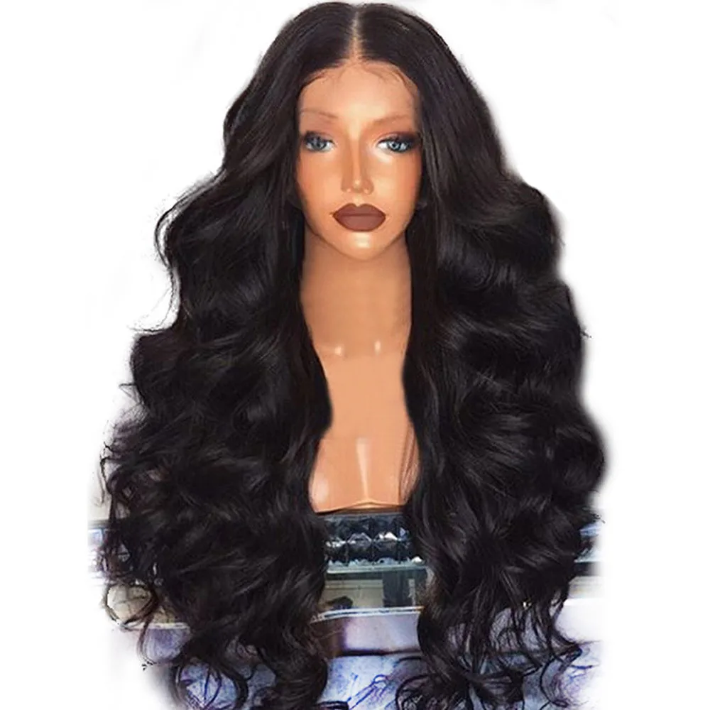 

Women's Wig Hair Women Brazilian Remy People Wig Wave No Lace Front Human Hair Wigs Beauty Tools 2018 Jan08