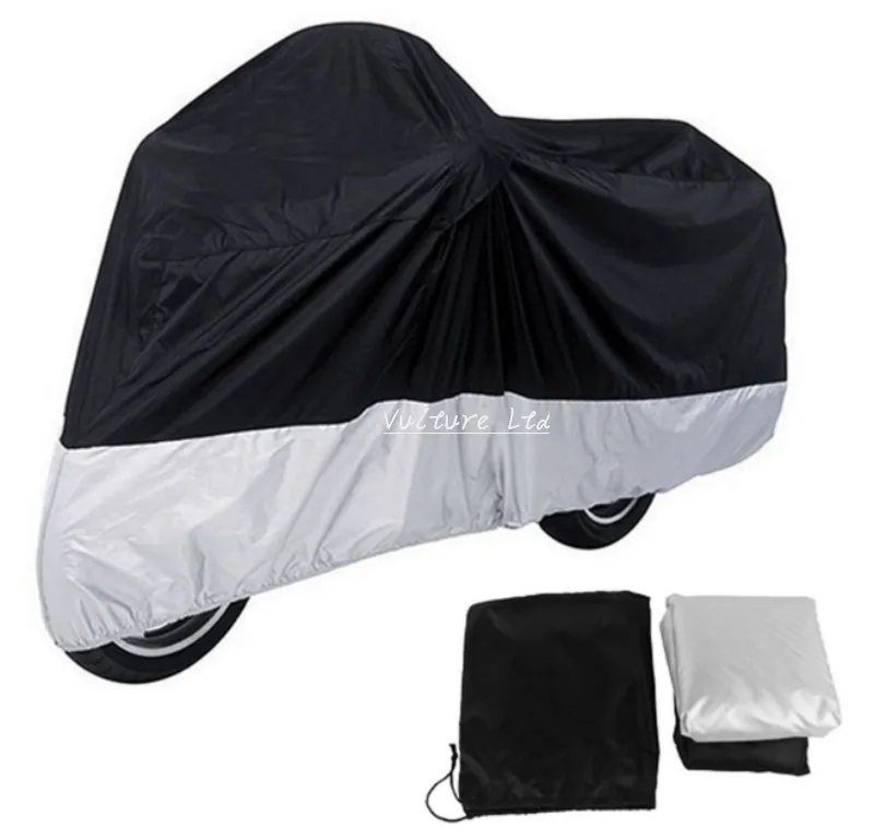 Image 190T Polyester Waterproof motorcycle cover High quality sewing For Harley Honda Kawasaki Yamaha Suzuki