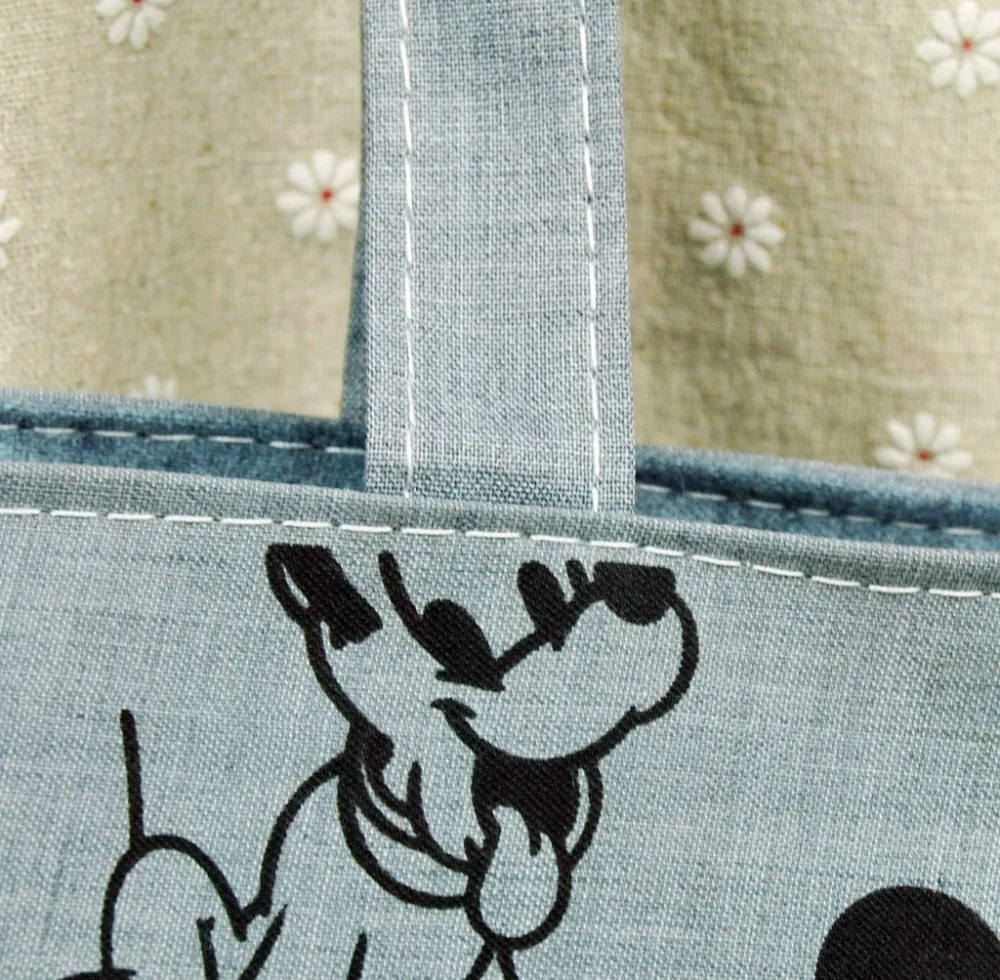 Сумка Disney Mickey mouse вместительная Холщовая тоут с мультяшным рисунком сумка для