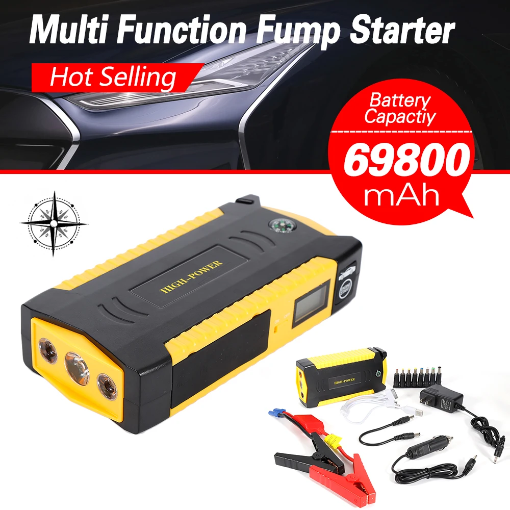 Newest 12V 69800mah Car Jump Starter Engine Booster Car Emergency
