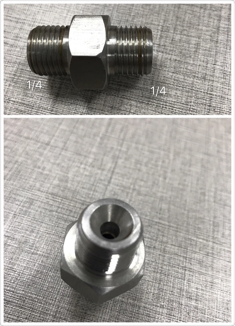 Безвоздушные фитинги 1/" Коннектор для шланга 1/4 в npt x 1/4 в npt адаптеры, фитинги для шланга высокого давления(2 упаковки
