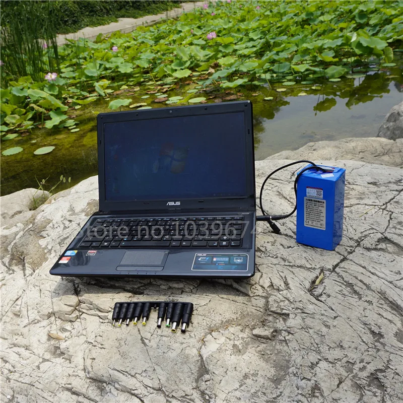 

Laptops Emergency Power Source 18V,19V,20V 10AH LiPO with 5V USB Buck Converter & 10 plugs & free charger