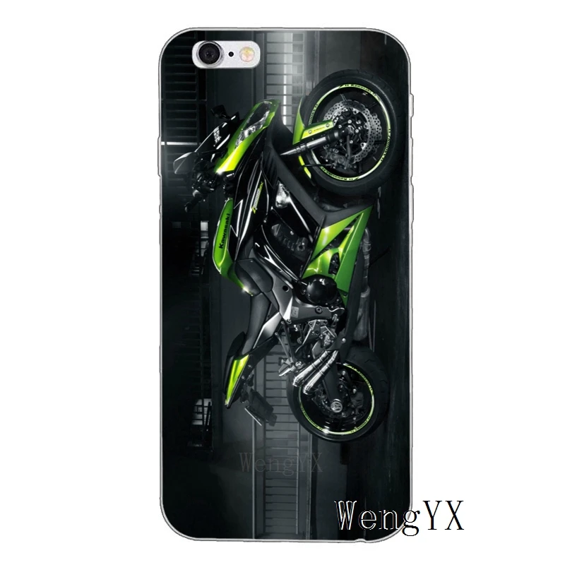 Kawasaki Ninja Zx R спортивный мотоцикл для iPhone X XR XS Max 8 7 plus 6s 6 plus SE 5S 5c 5 4S 4 iPod Touch чехол мягкий чехол для телефона - Цвет: Motorcycle-A-02